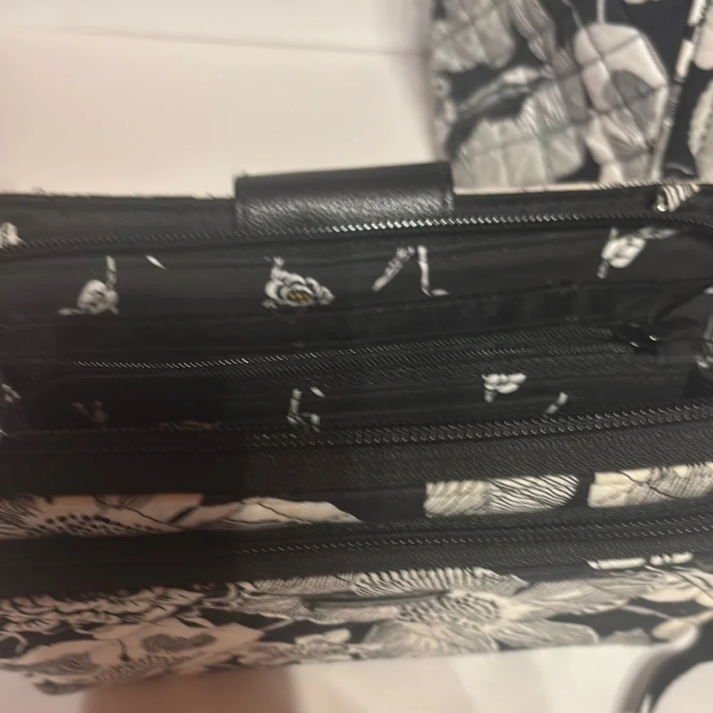 Vera Bradley Black and White Floral Tote and Bundle - Picture 9 of 15